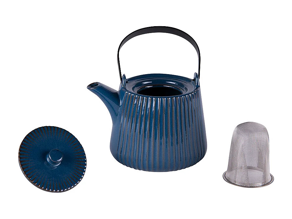Théière Tiao 1L bleu avec filtre