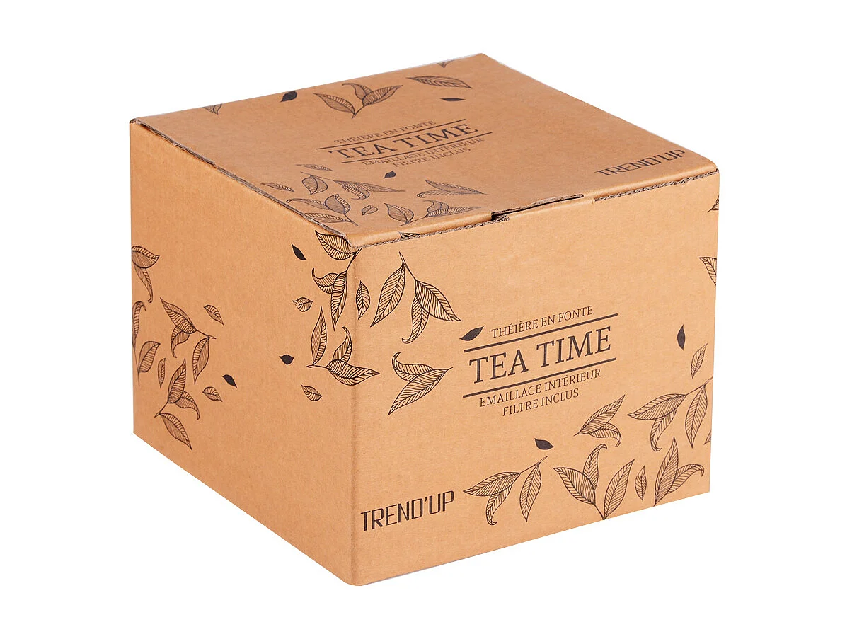 Théière en fonte 1 l avec fitre inox Octo jaune