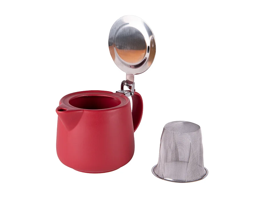 Théière avec filtre Uno 0.9 L rouge