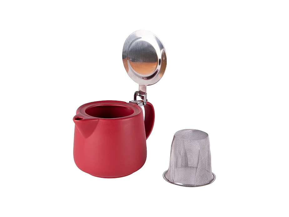 Théière avec filtre Uno 0.9 L rouge