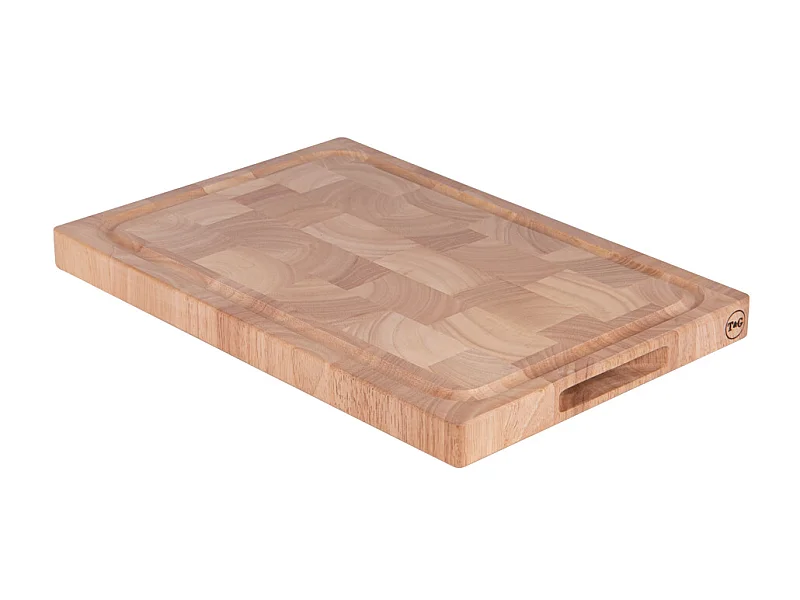 Planche à découper épaisse rectangle 42x28 cm en hévéa
