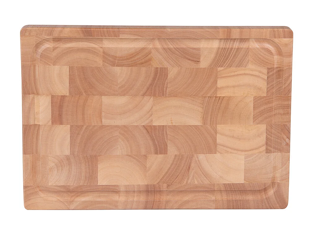 Planche à découper épaisse rectangle 42x28 cm en hévéa