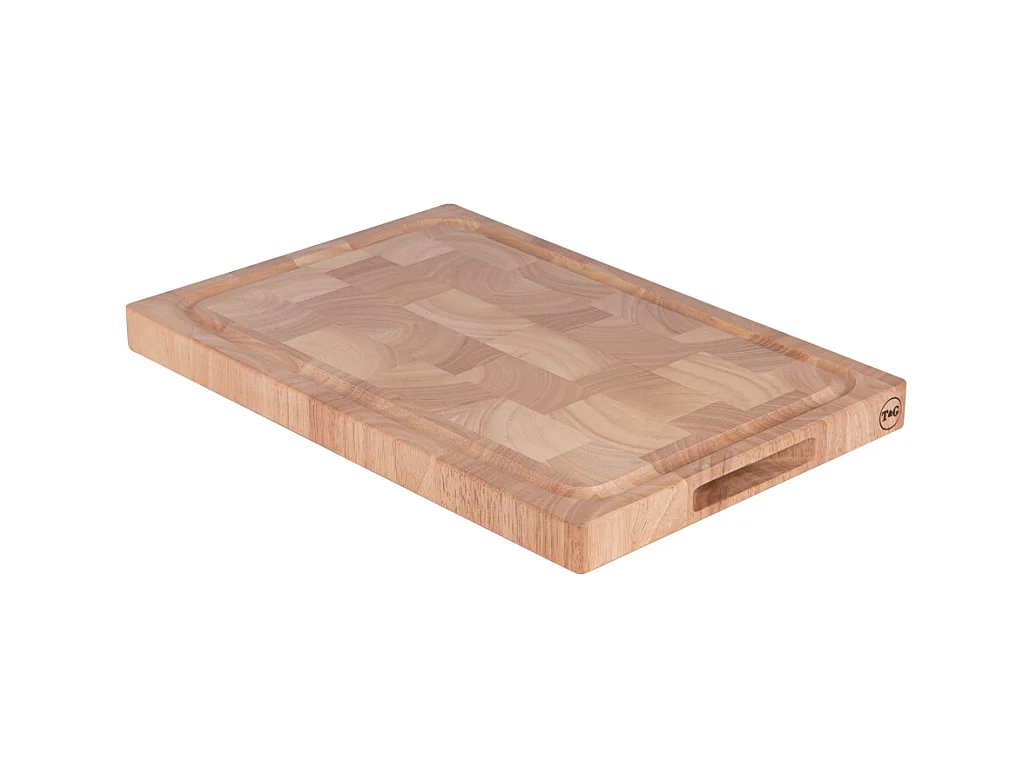 Planche à découper épaisse rectangle 42x28 cm en hévéa