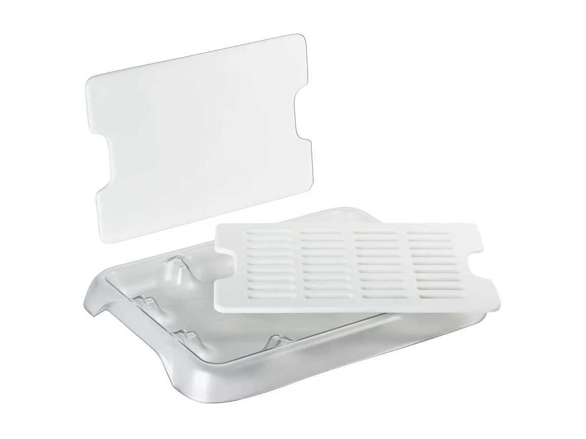 Lot 2 planches en polypropylène 30x20 cm avec plateau collecteur