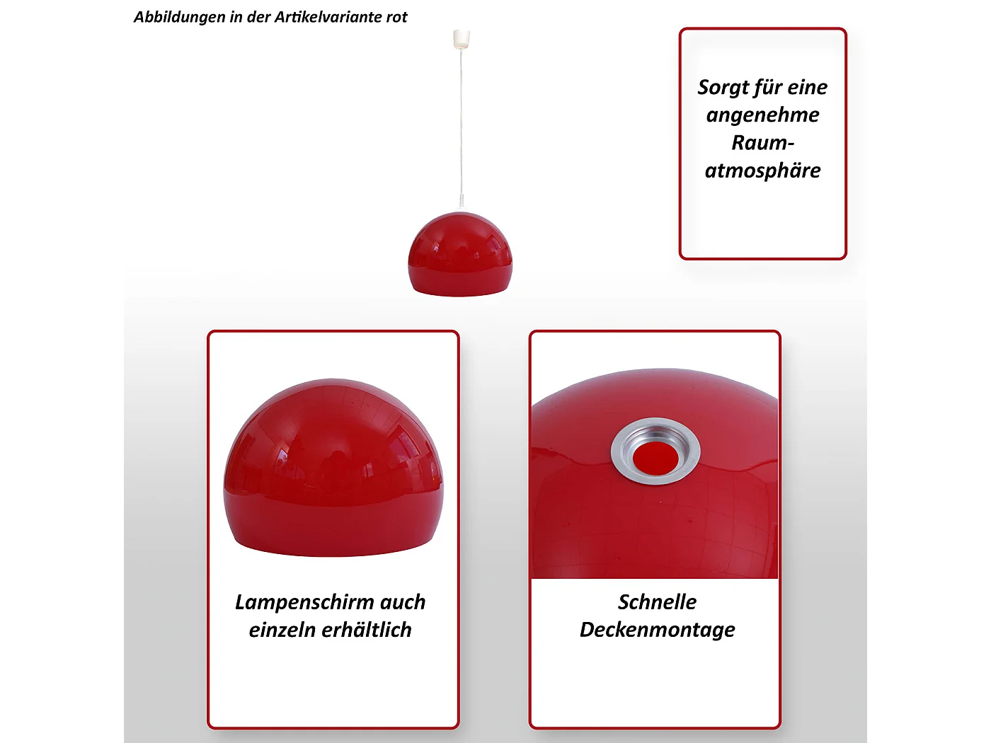 Pendelleuchte MCW-M34, Rot