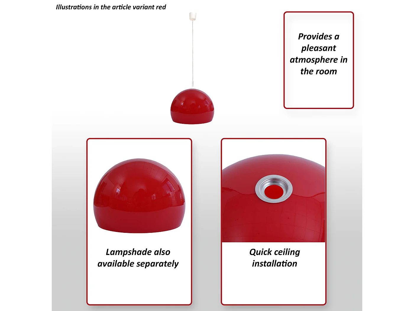 Pendelleuchte MCW-M34, Rot