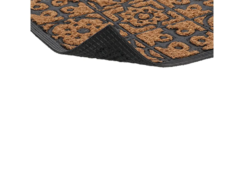 Paillasson en fibres de coco et caoutchouc avec motifs 75 x 45 cm Mosaique