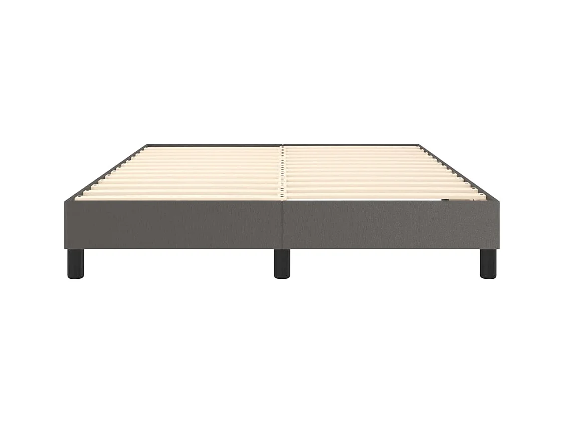 Lattenbodem Grijs 140x190 cm Kunstleer