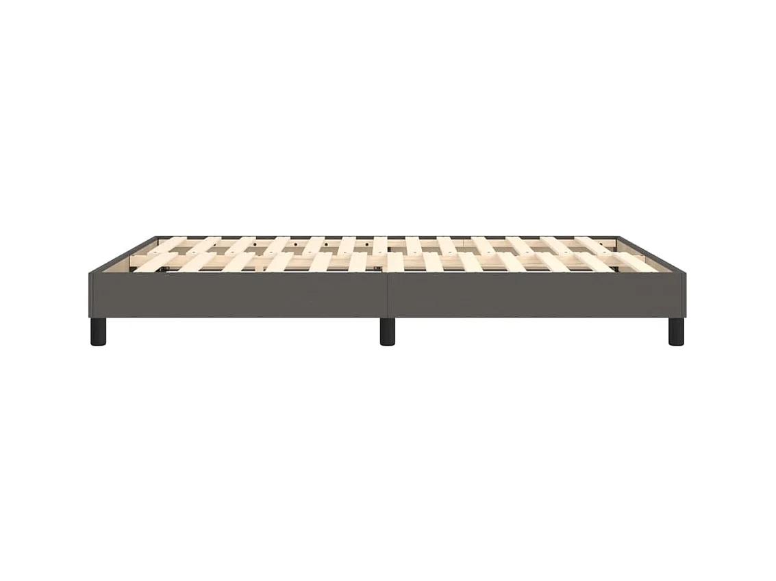 Lattenbodem Grijs 140x190 cm Kunstleer
