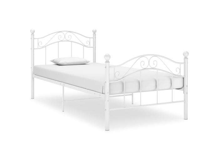 Wit metalen bedframe 90x200 cm