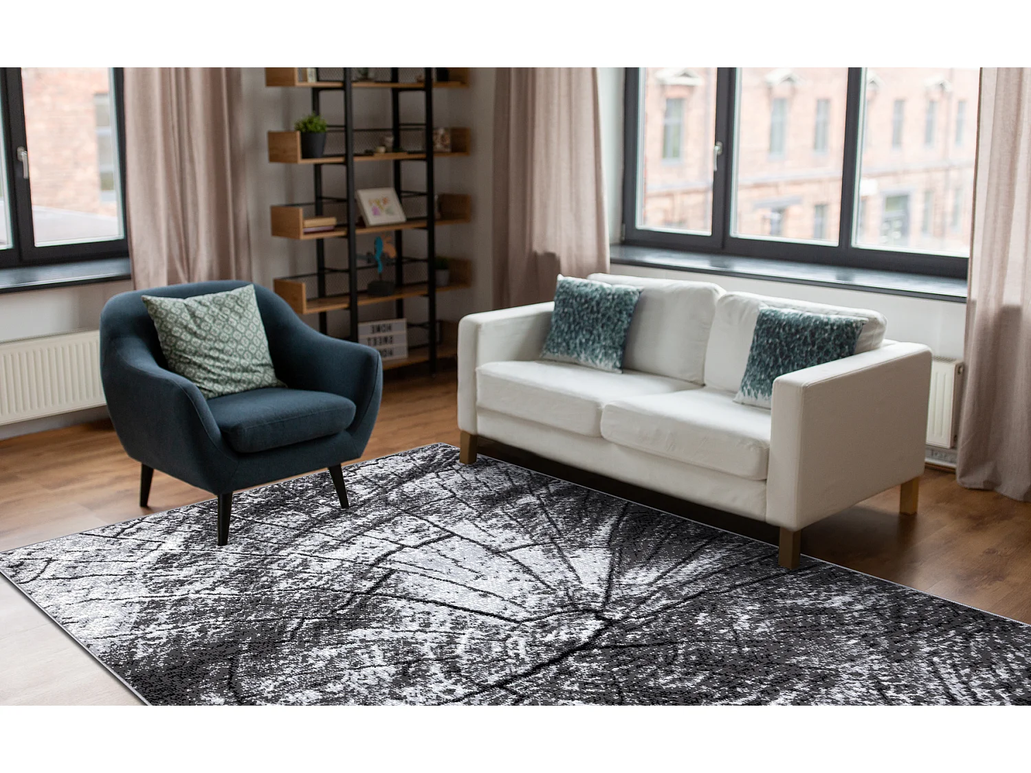 BCF Rug Morad PIEŃ Arbre Bois - gris 60x110 cm