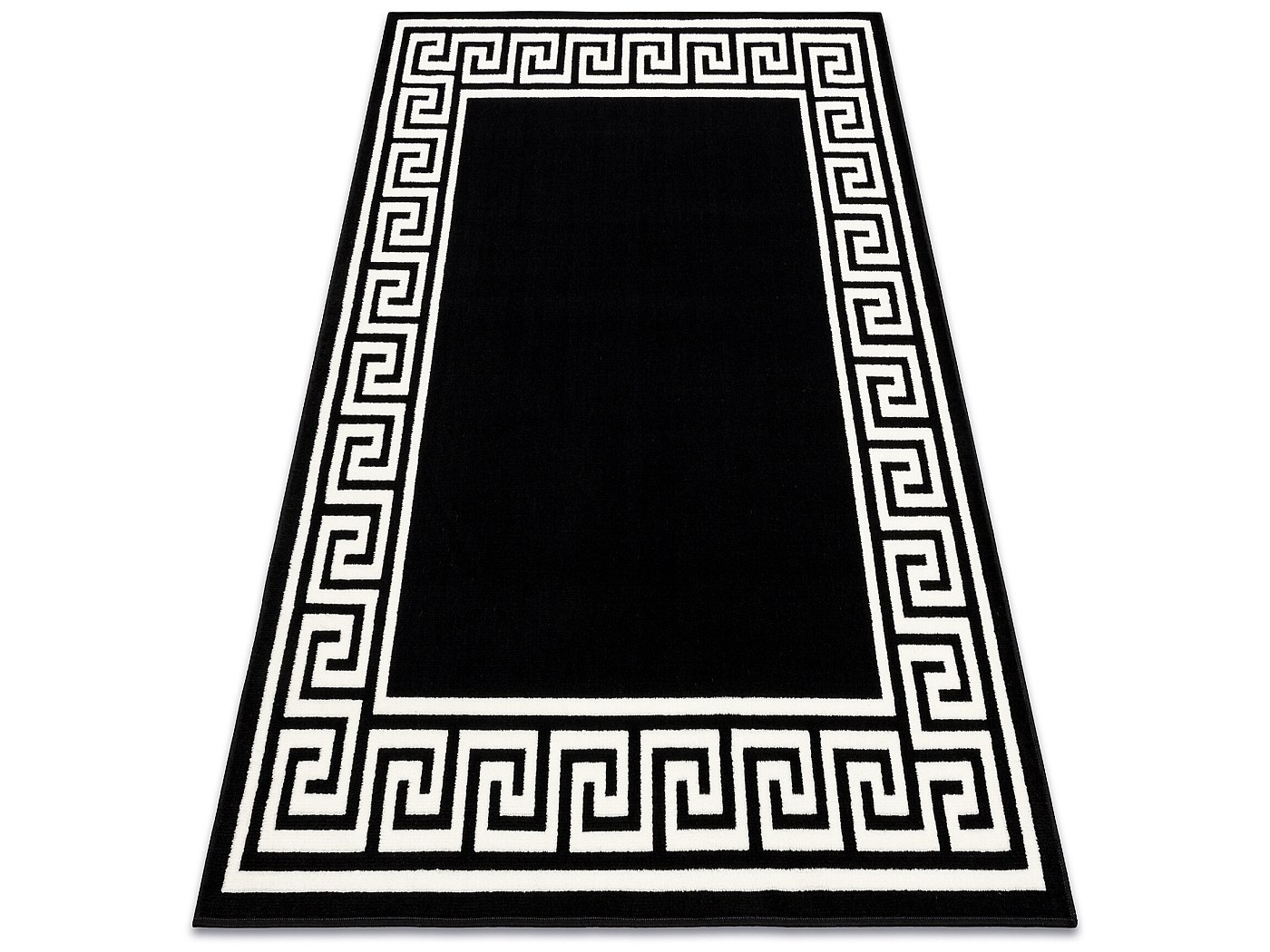 Tapis lavable MIRO 51517.805 Cadre, grec antidérapant - noir / or
