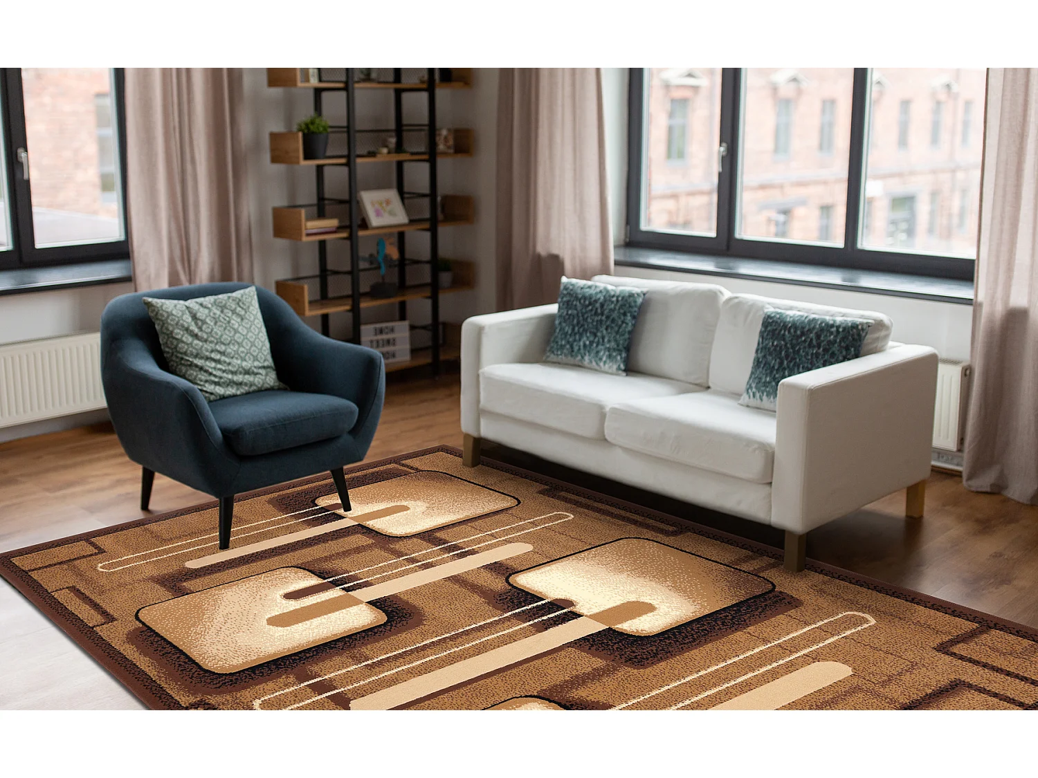 Tapijt BCF Morad MALINA Klassiek - bruin 60x110 cm