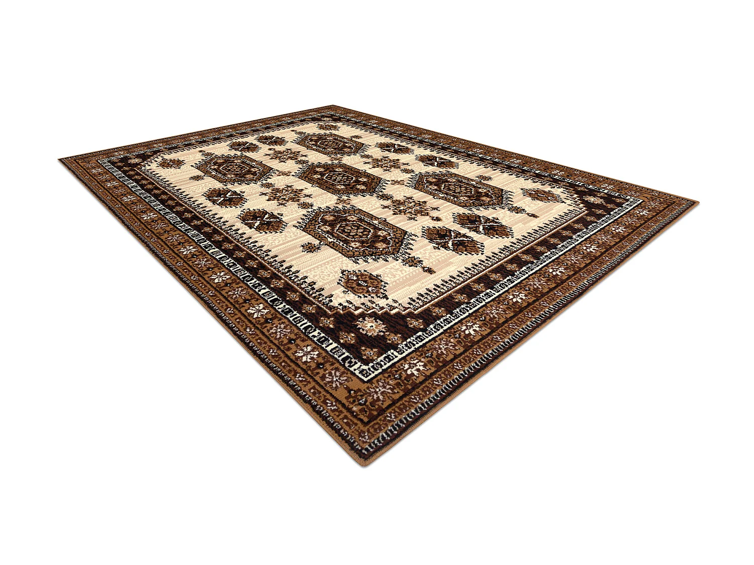 Tapijt BCF Morad ZEGARY klokken, Klassiek - beige 80x150 cm