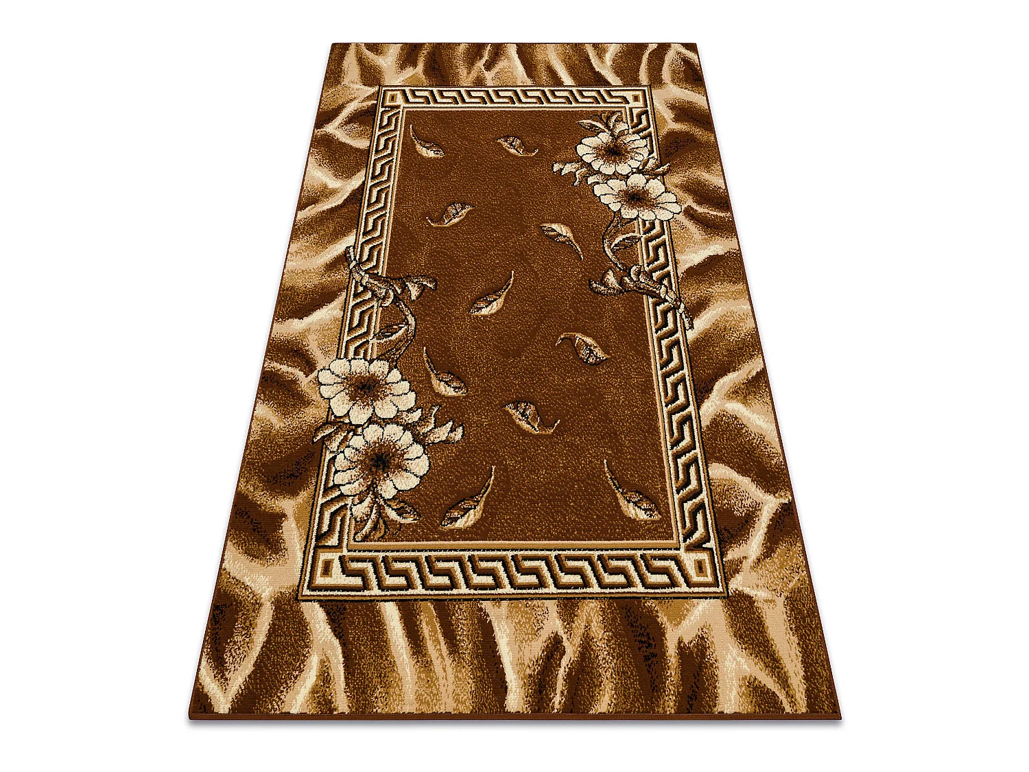 BCF Rug Morad TRIO fleurs, feuilles classique - marron 80x150 cm