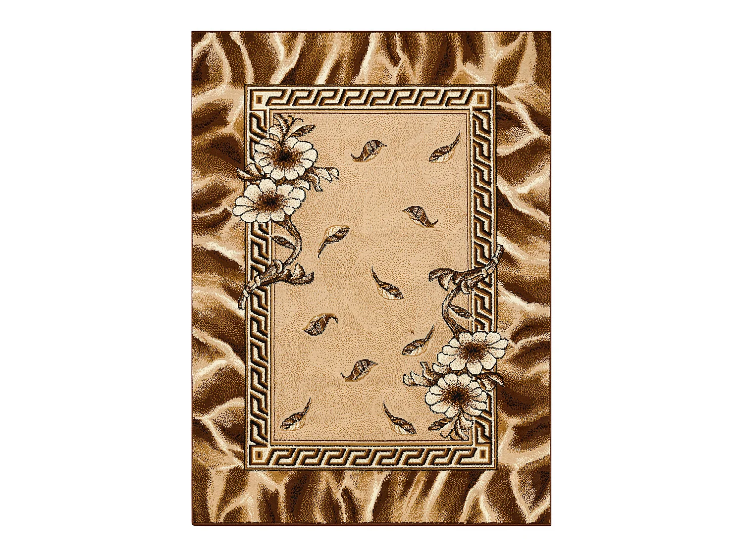 Tapijt BCF Morad TRIO Klassiek bladje, bloemen - oud goud 60x110 cm