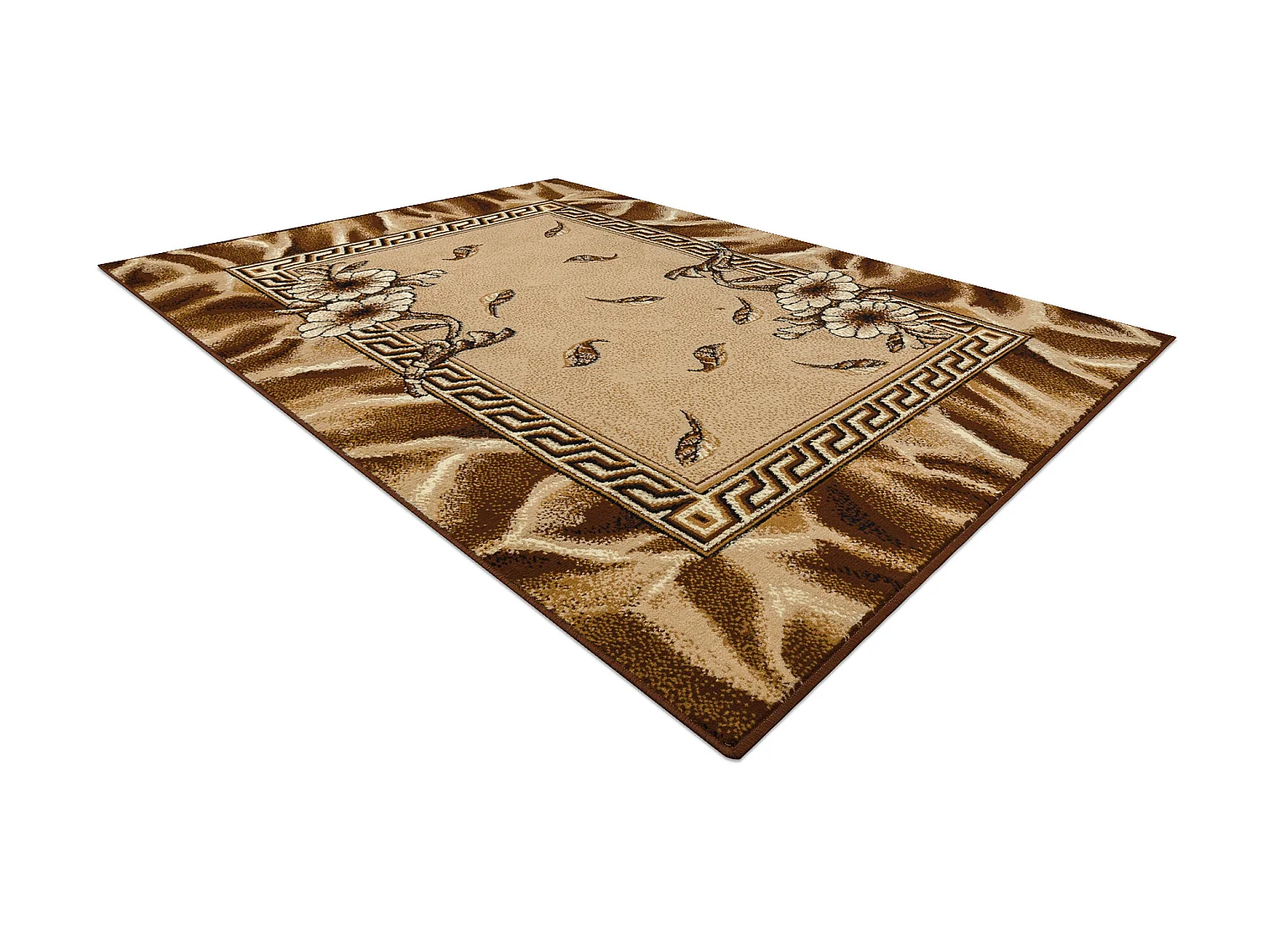 Tapijt BCF Morad TRIO Klassiek bladje, bloemen - oud goud 60x110 cm