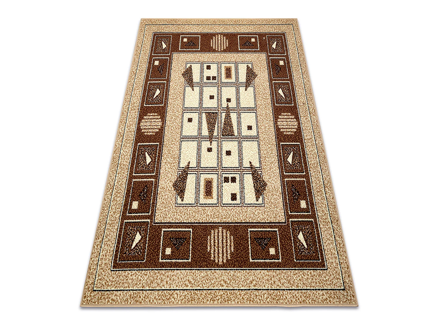 BCF Tapis Morad DZETA géométrique, classique - beige 80x150 cm