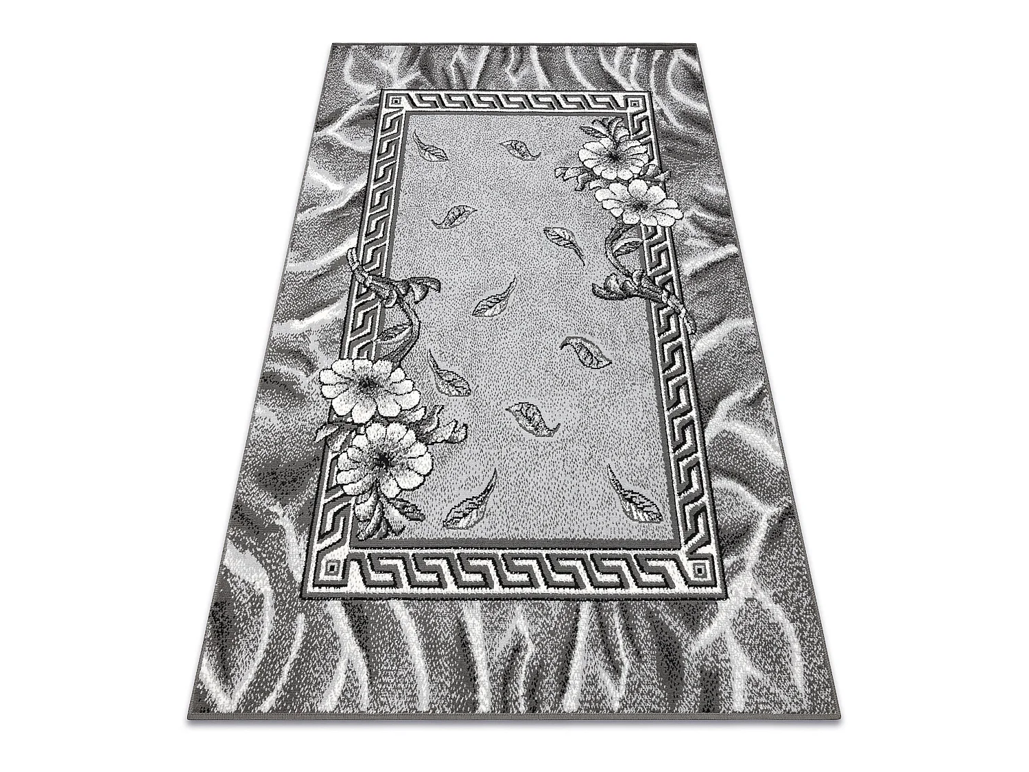BCF Rug Morad TRIO fleurs, feuilles classique - gris 60x110 cm