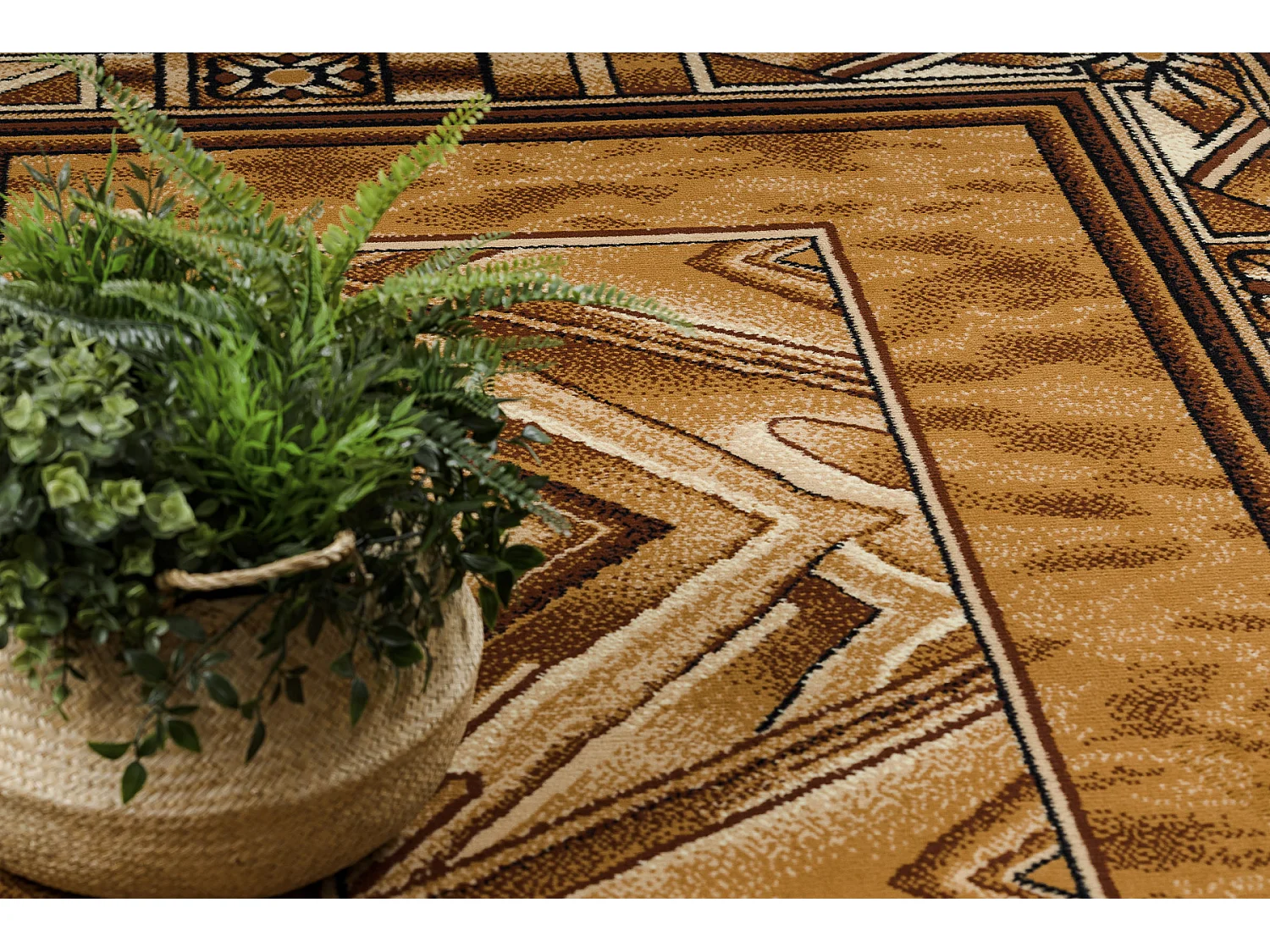 BCF Tapis Morad OPAL cadre, classique - vieil or 240x340 cm