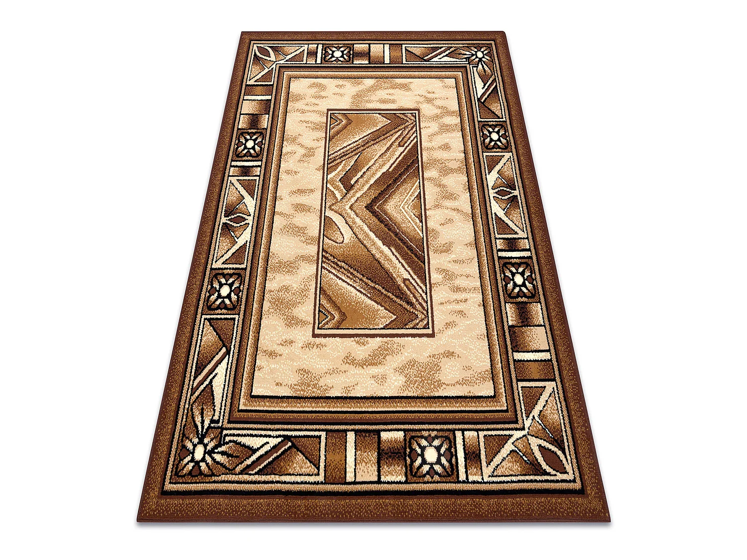 BCF Tapis Morad OPAL cadre, classique - beige 60x110 cm
