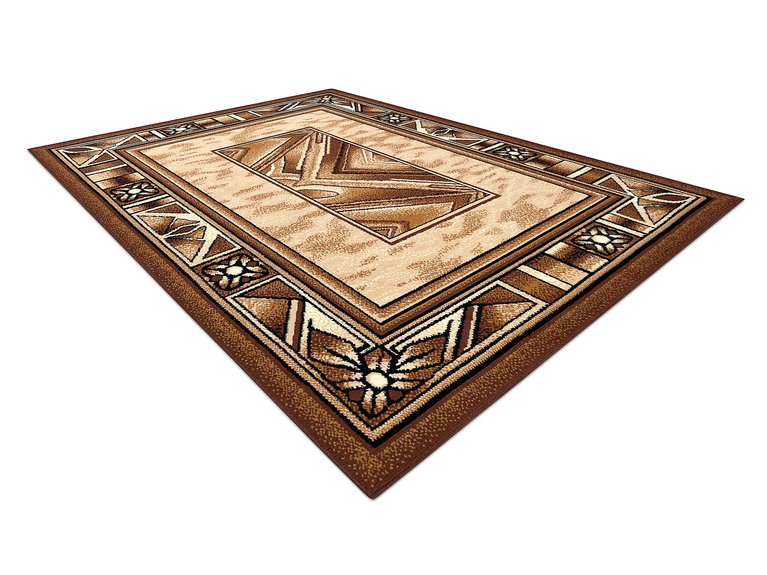 BCF Tapis Morad OPAL cadre, classique - beige 60x110 cm