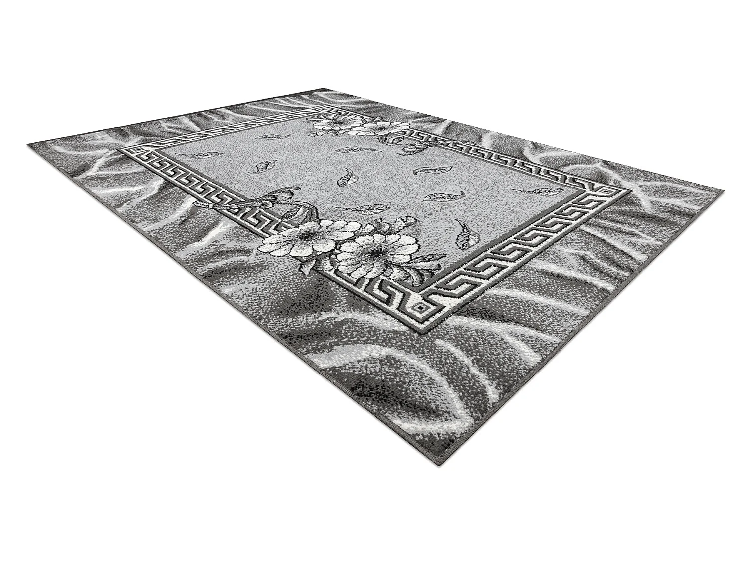 BCF Rug Morad TRIO fleurs, feuilles classique - gris 120x170 cm