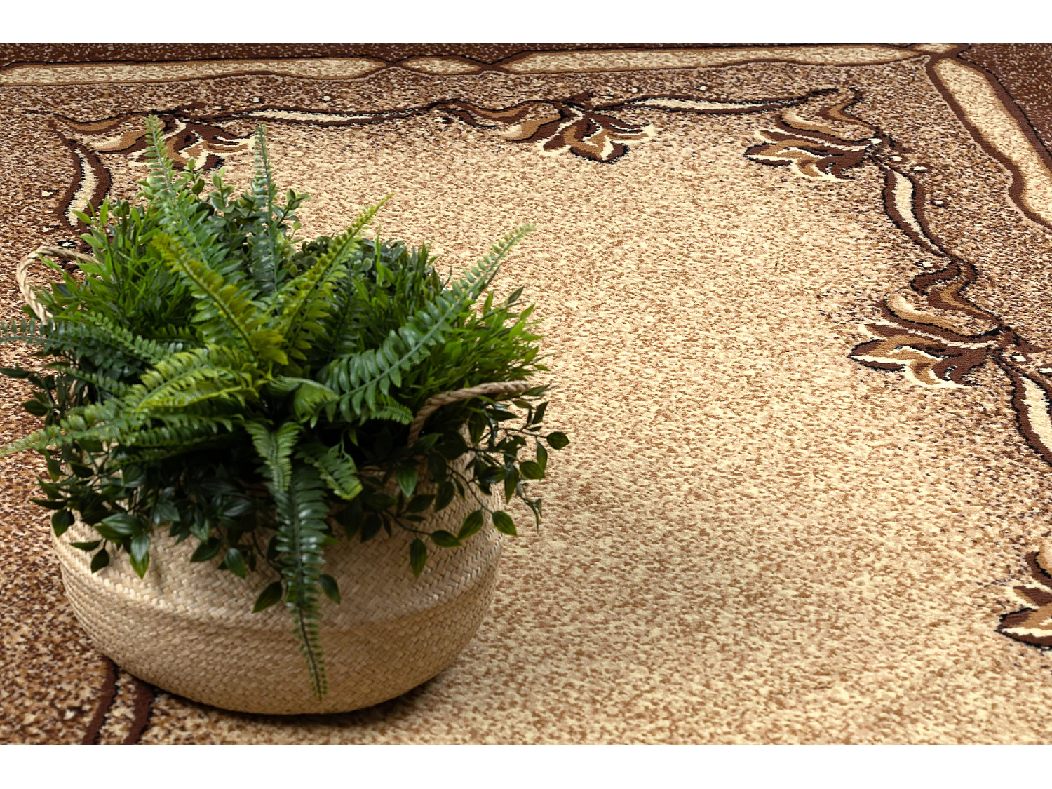 Tapijt BCF Morad KRZYŚ Klassiek bloemen - bruin 120x170 cm