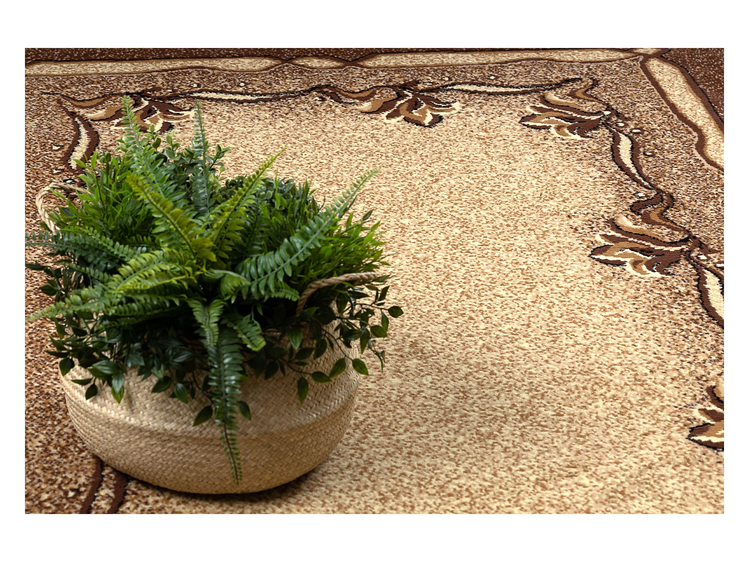 BCF Rug Morad KRZYŚ fleurs - marron 120x170 cm