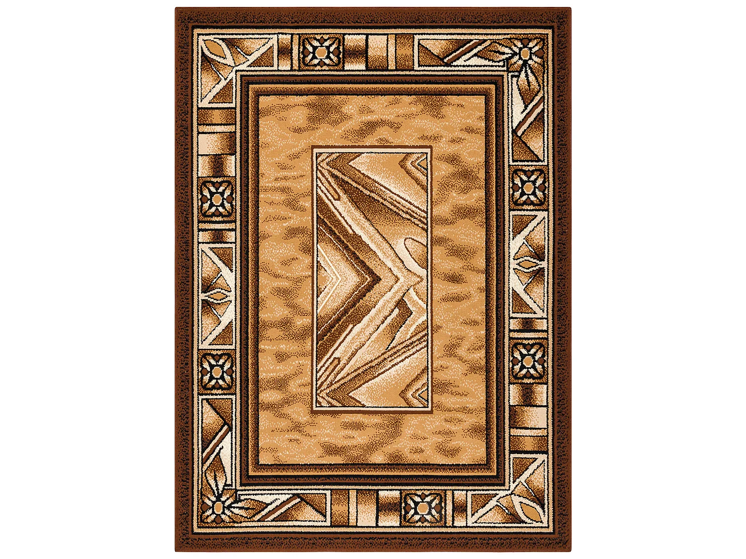 BCF Tapis Morad OPAL cadre, classique - vieil or 140x200 cm