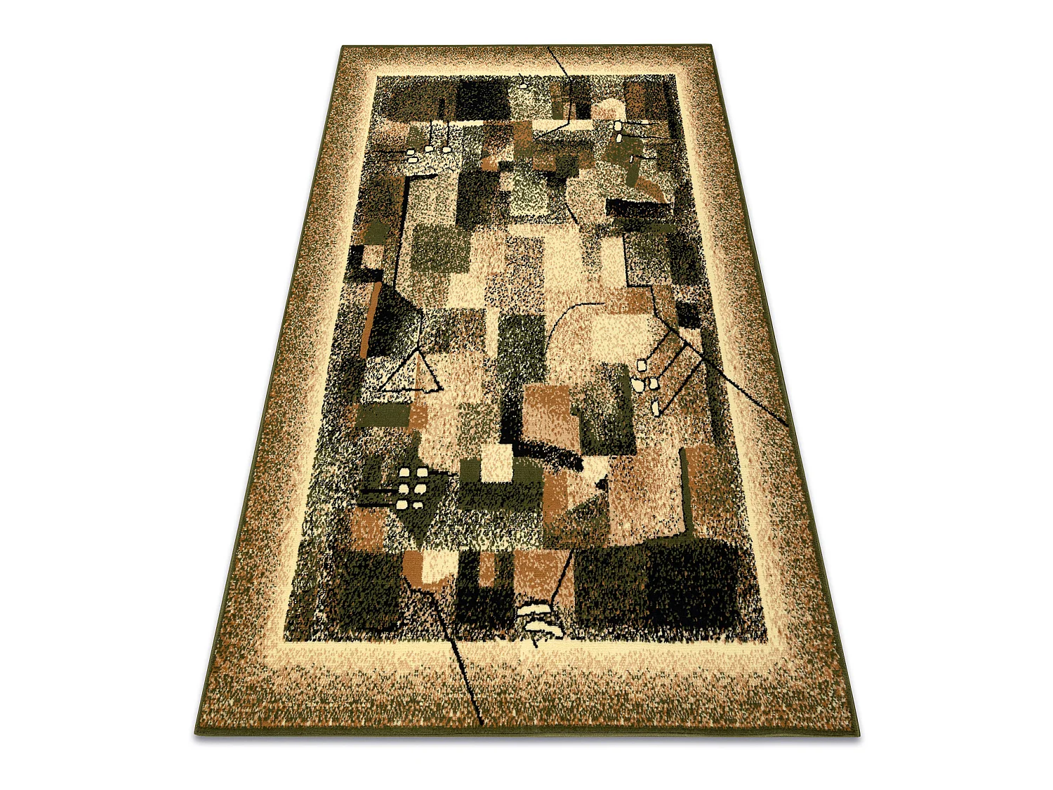 BCF Tapis Morad IMPRESJA classique - olive verte 80x150 cm