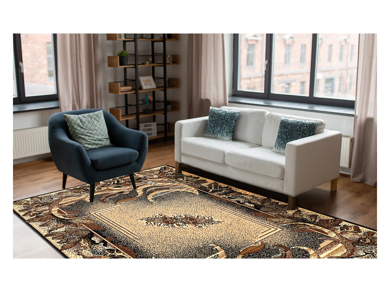 BCF Tapis Morad LIŚĆ Feuilles Agawa classique - beige 240x340 cm