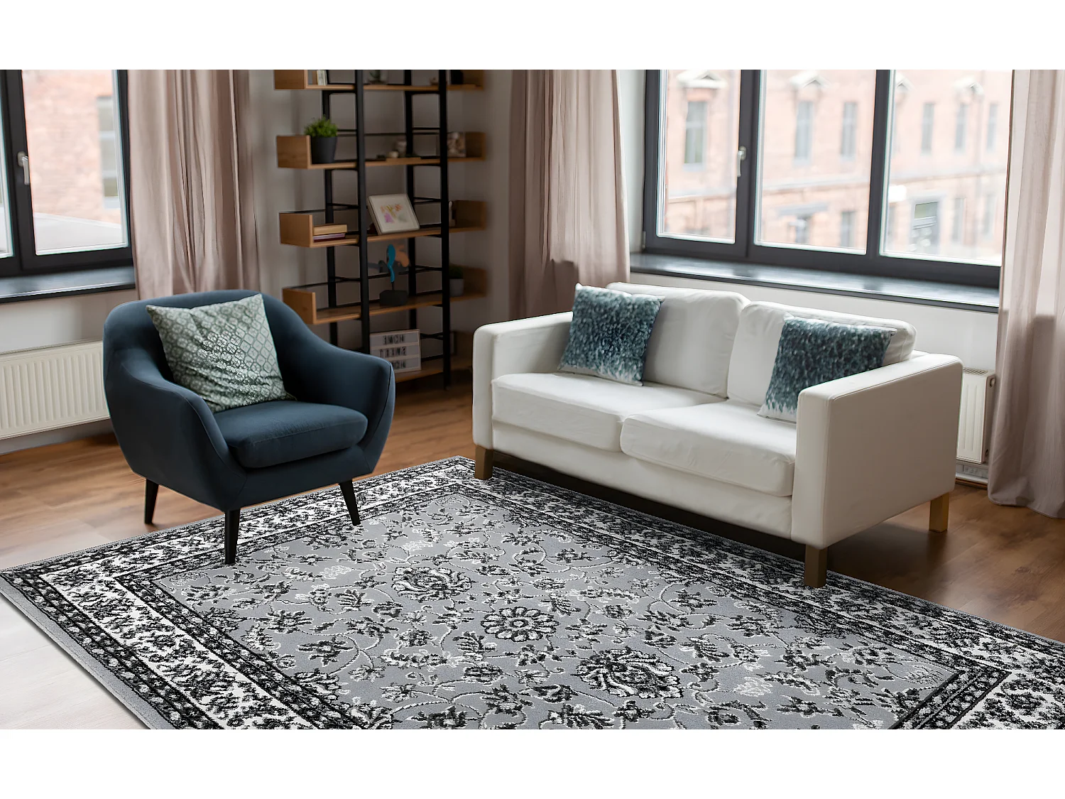 Tapijt BCF Morad KLASYK klassiek - grijs 140x200 cm