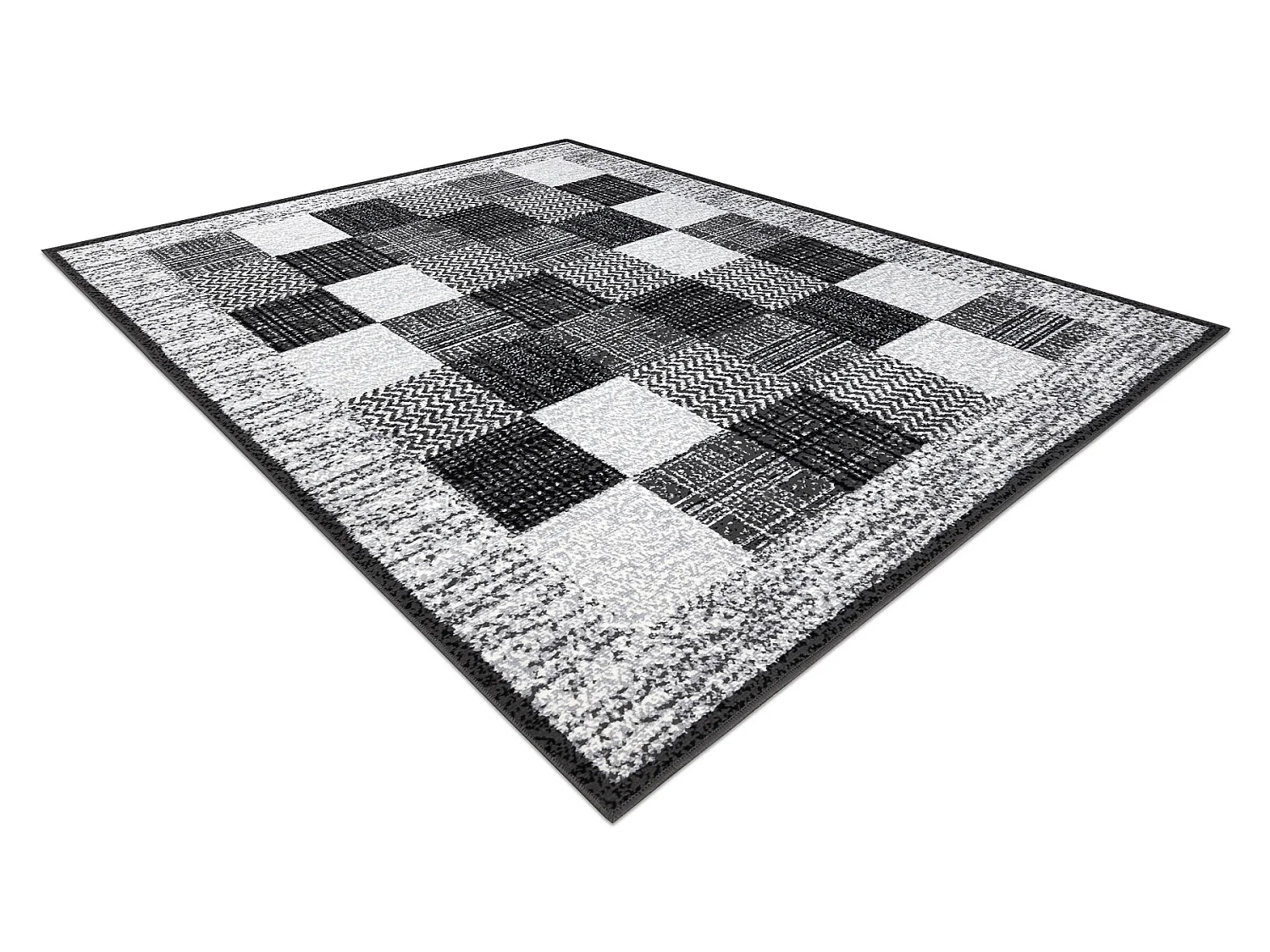 Tapijt BCF Morad RAFIA Rechthoeken, geometrisch - grijs  60x110 cm