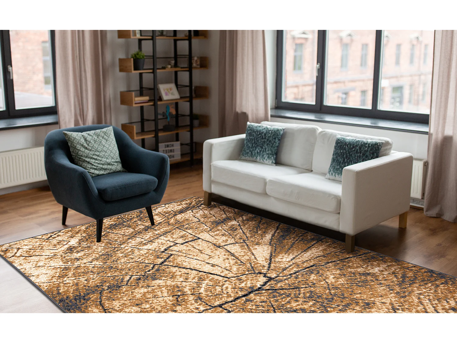 BCF Rug Morad PIEŃ Arbre Bois - gris / beige / vieil or 120x170 cm