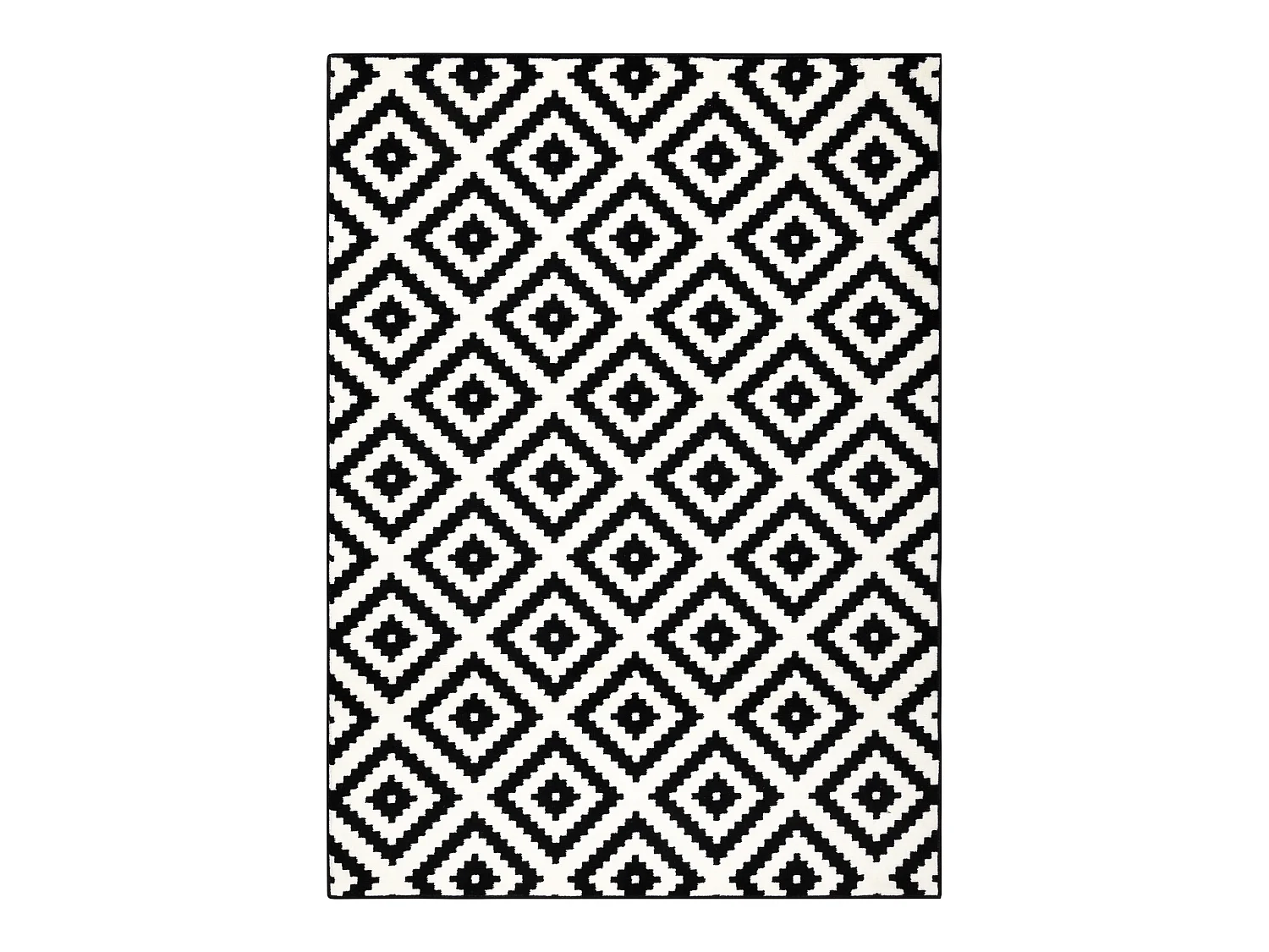 Tapijt BCF Morad RUTA diamanten, geometrisch - zwart / room 140x200 cm