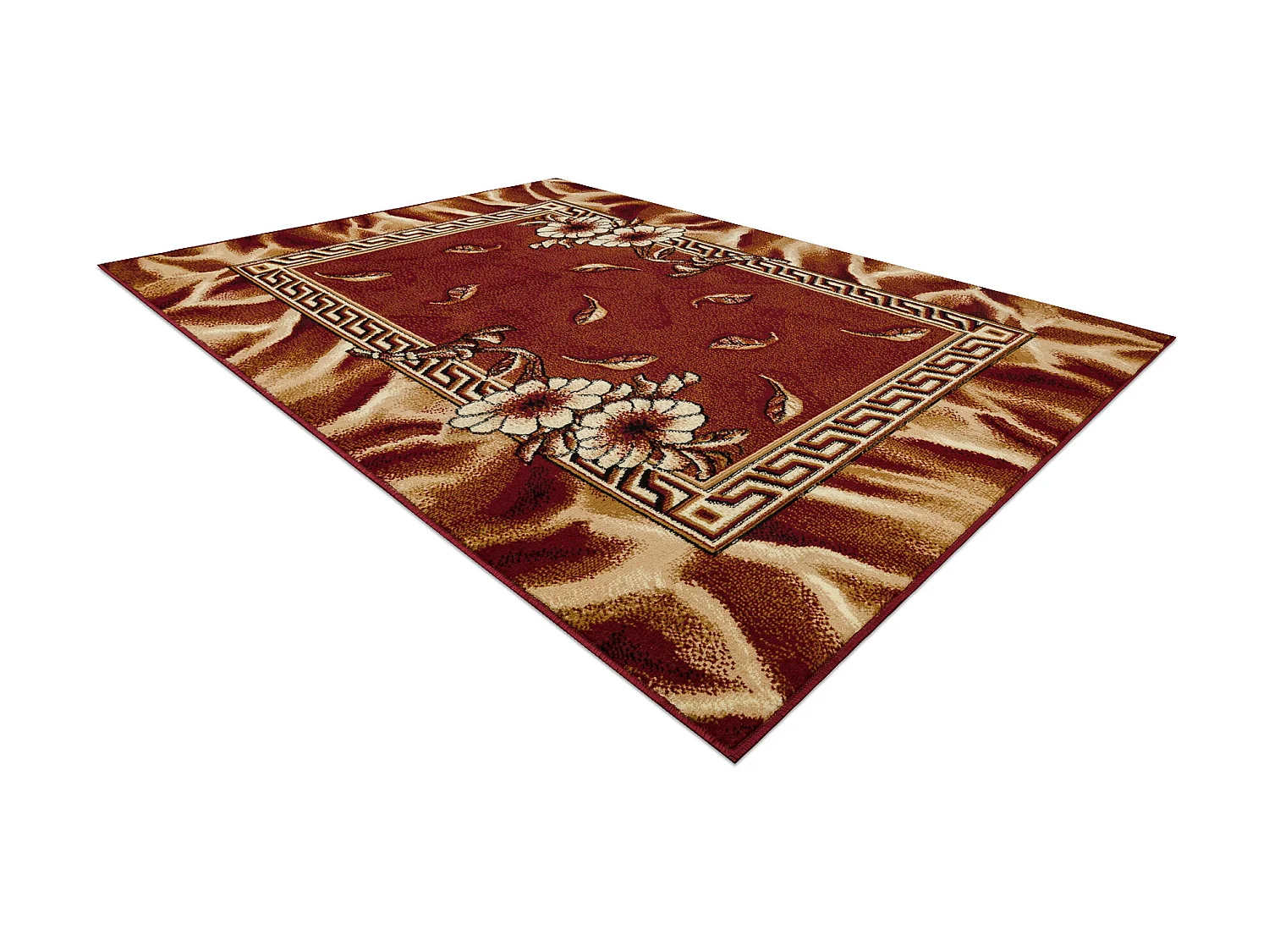 Tapijt BCF Morad TRIO Klassiek bladje, bloemen - bordeauxrood 120x170 cm