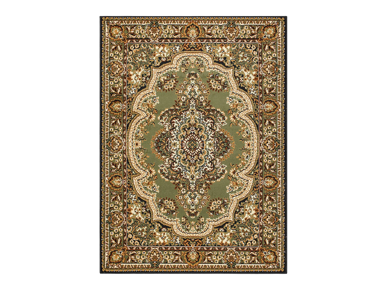 Tapijt BCF Morad WIOSNA Klassiek ornament - groente 80x150 cm