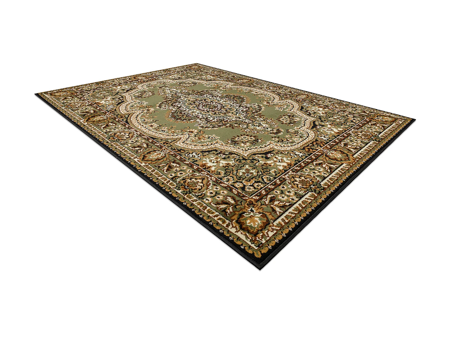 Tapijt BCF Morad WIOSNA Klassiek ornament - groente 80x150 cm