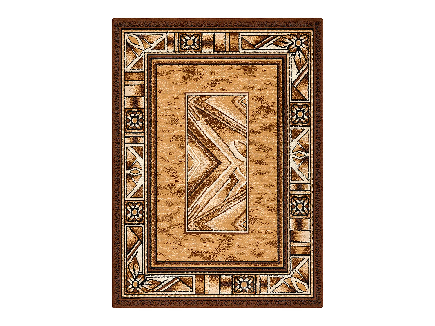 BCF Tapis Morad OPAL cadre, classique - vieil or 120x170 cm