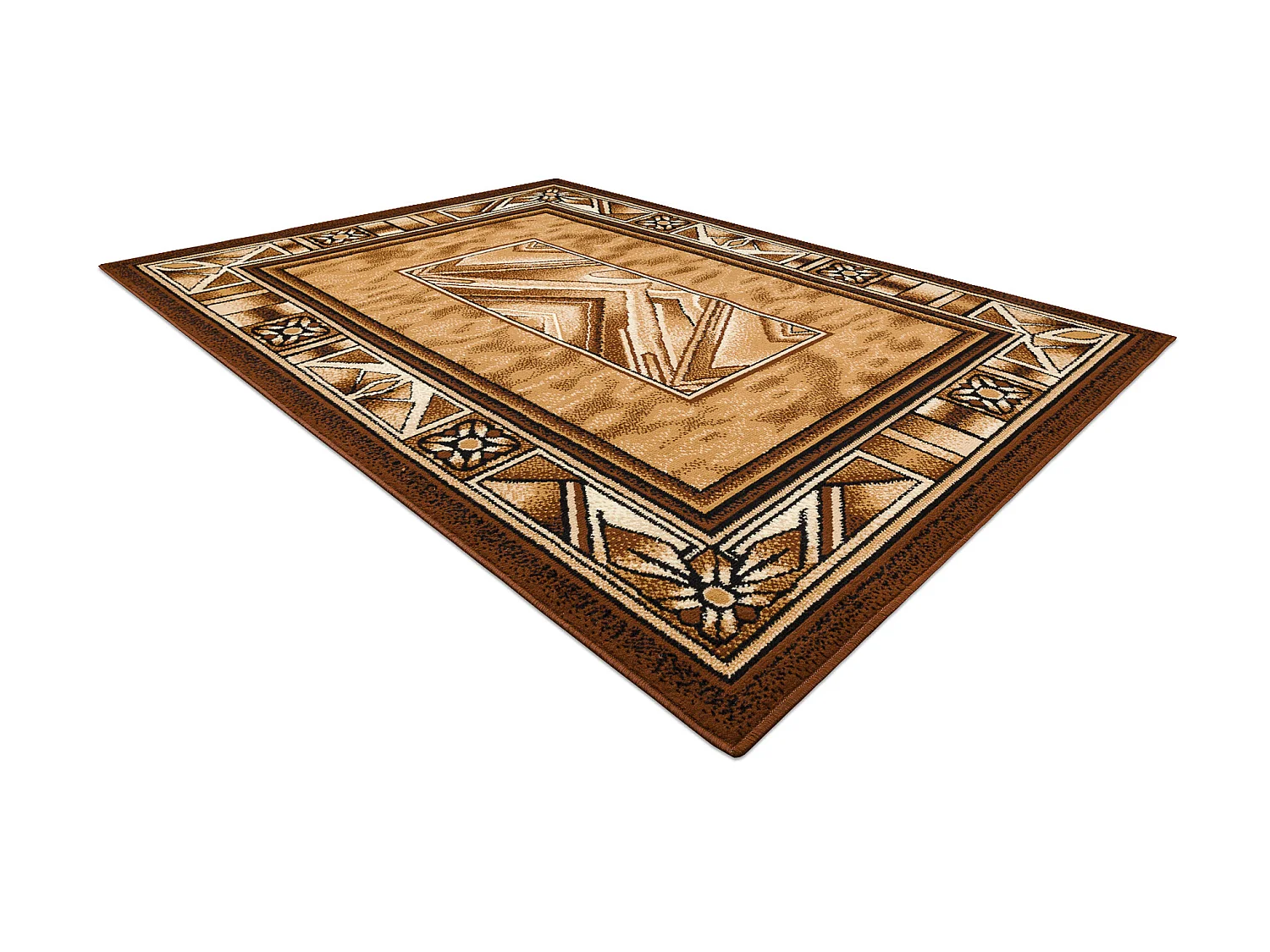 BCF Tapis Morad OPAL cadre, classique - vieil or 120x170 cm