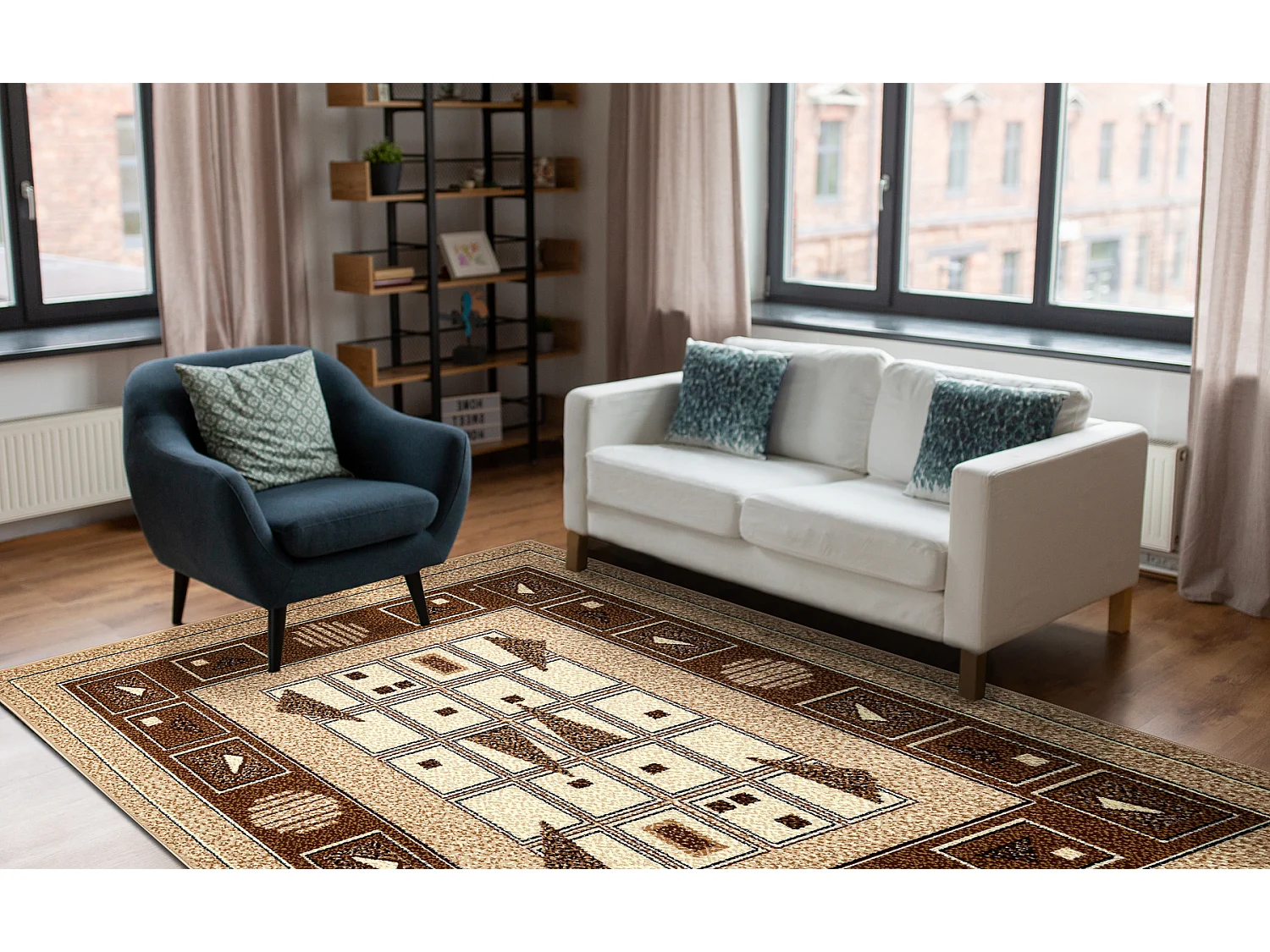 Tapijt BCF Morad DZETA geometrisch, Klassiek - beige 240x340 cm