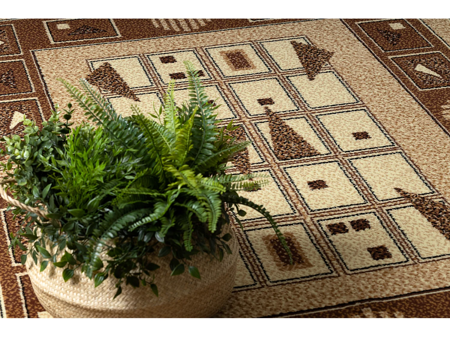 Tapijt BCF Morad DZETA geometrisch, Klassiek - beige 240x340 cm