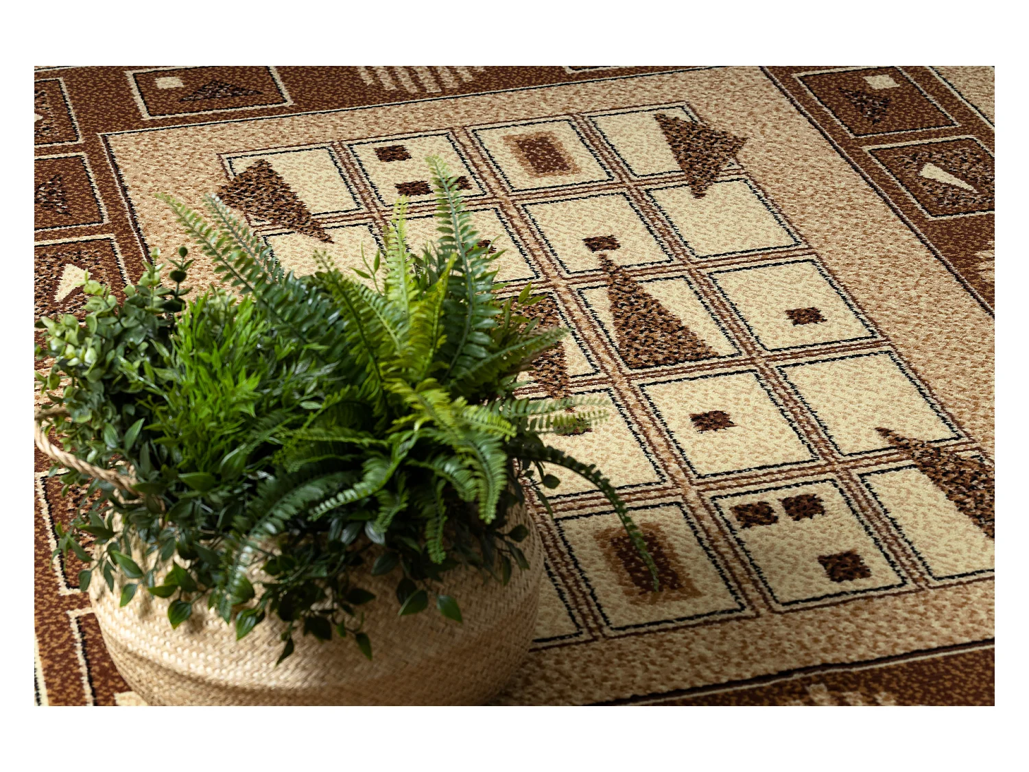 BCF Tapis Morad DZETA géométrique, classique - beige 120x170 cm