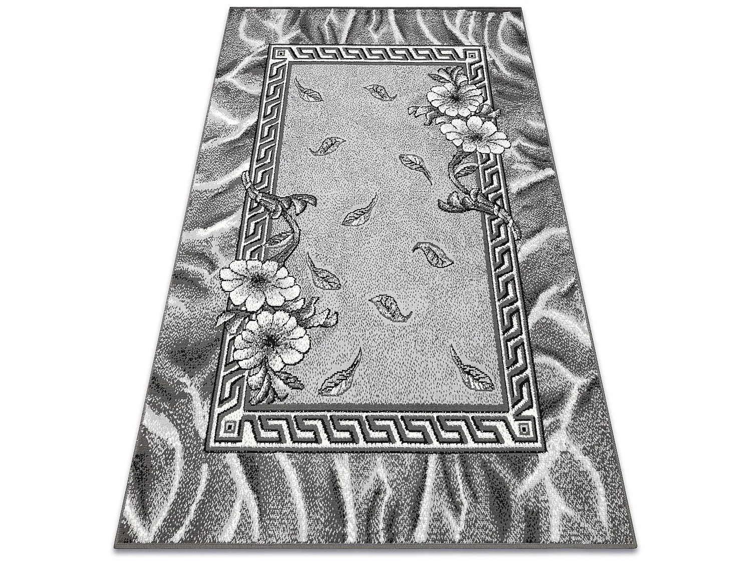 BCF Rug Morad TRIO fleurs, feuilles classique - gris 140x200 cm