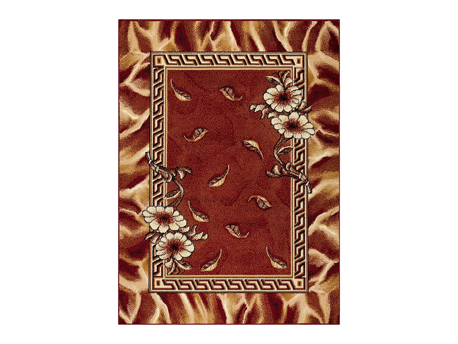 BCF Rug Morad TRIO fleurs, feuilles classique - bordeaux 140x200 cm