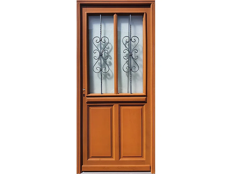 Porte d'entree Bois vitree, Syrah, H,215xl,90  p, droit Cote Tableau