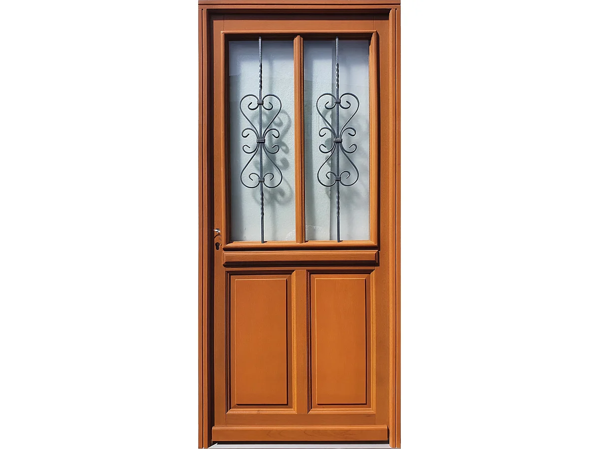 Exo Puerta de Entrada de Madera Modelo 'Syrah' 215X90 Mesa Auxiliar Derecha sin manilla