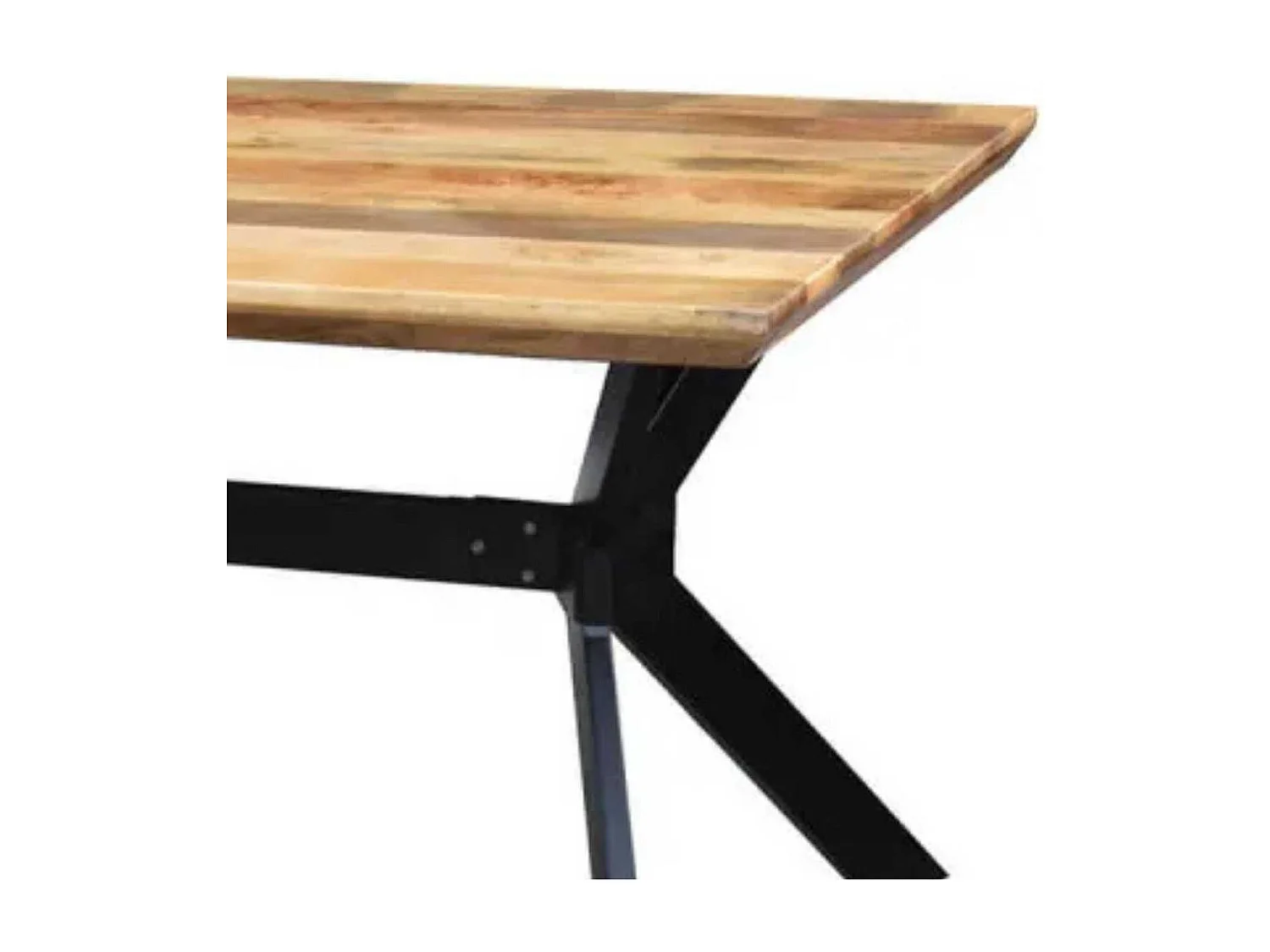 STEA - Table de Repas 180cm Manguier Massif Piètement Etoile