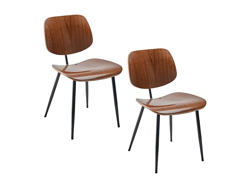 Stühle Finishing Olympia Nussbaum - Menge von 2